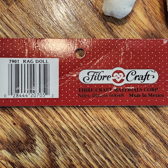 Set of 3 Vintage Unfinished Muslin Fabric Mini Plush Ragg Dolls 5" - Picture 6 of 6